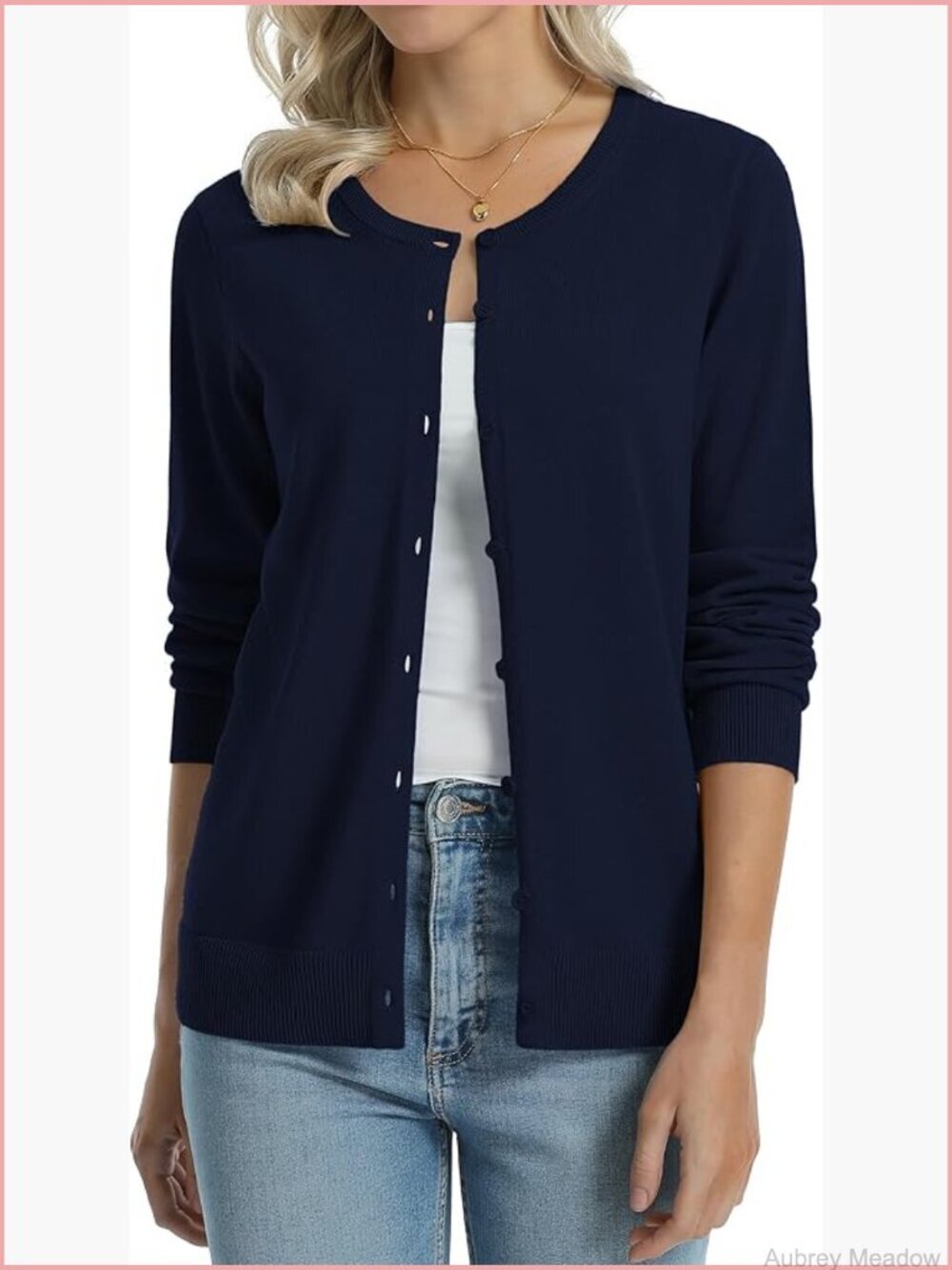 Women's 100% Cotton Lightweight Cardigan Long Sleeve Button Down Sweater